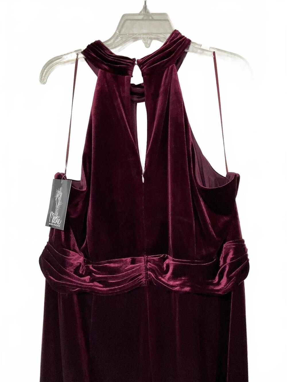 Mackie Bob Mackie Women's Velvet Jumpsuit in Wine, new Size 22 dd3 - Picture 5 of 8